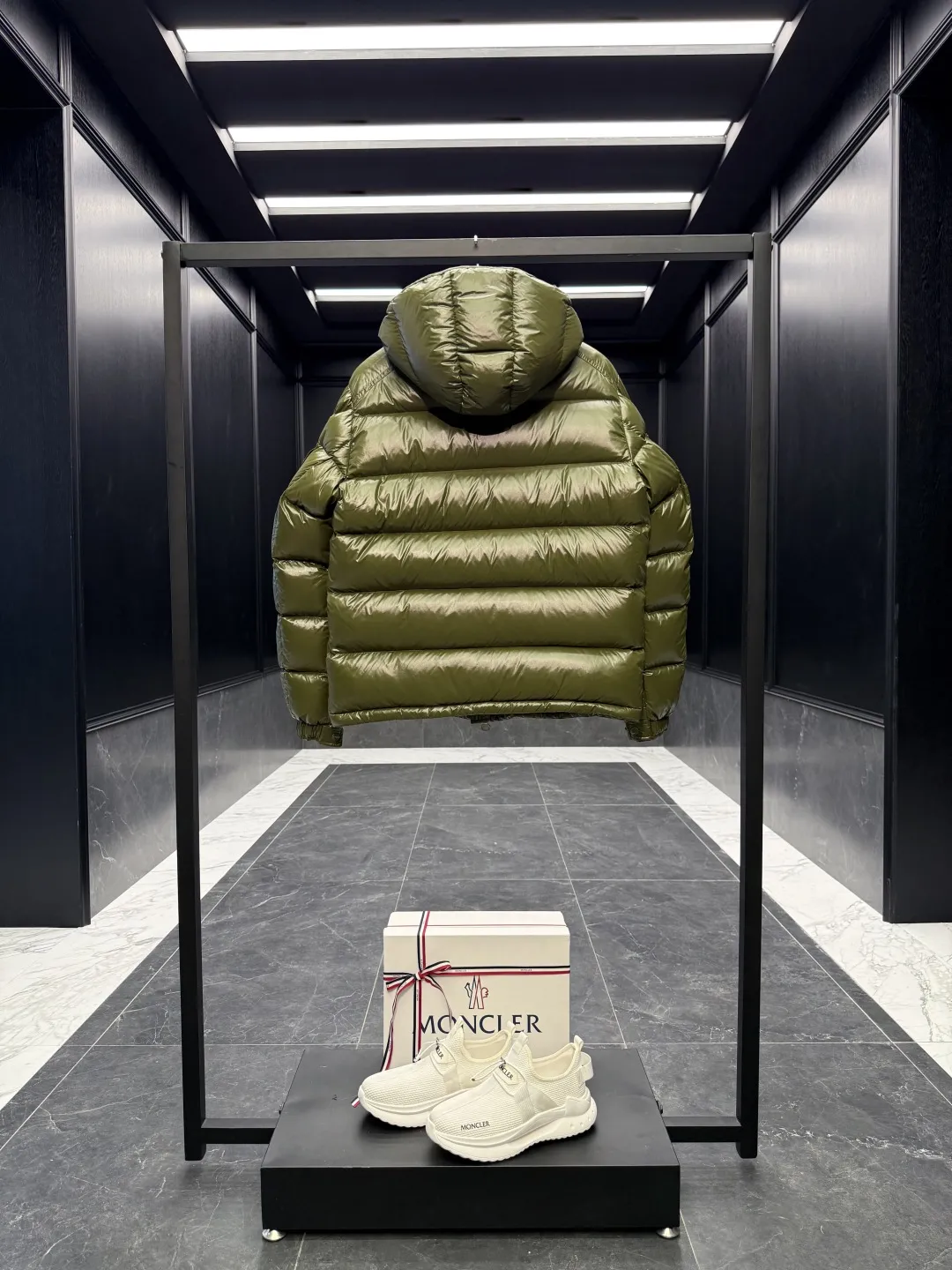 Moncler Maya Jacket Olive Green Quilted - Image 10