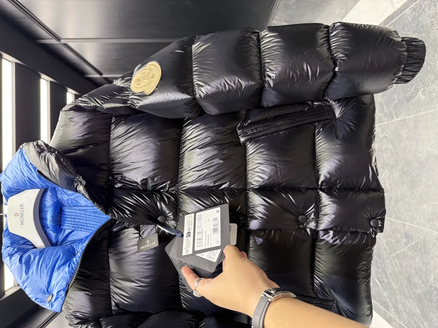 Moncler Dervox Down Jacket Black Pop - Image 7