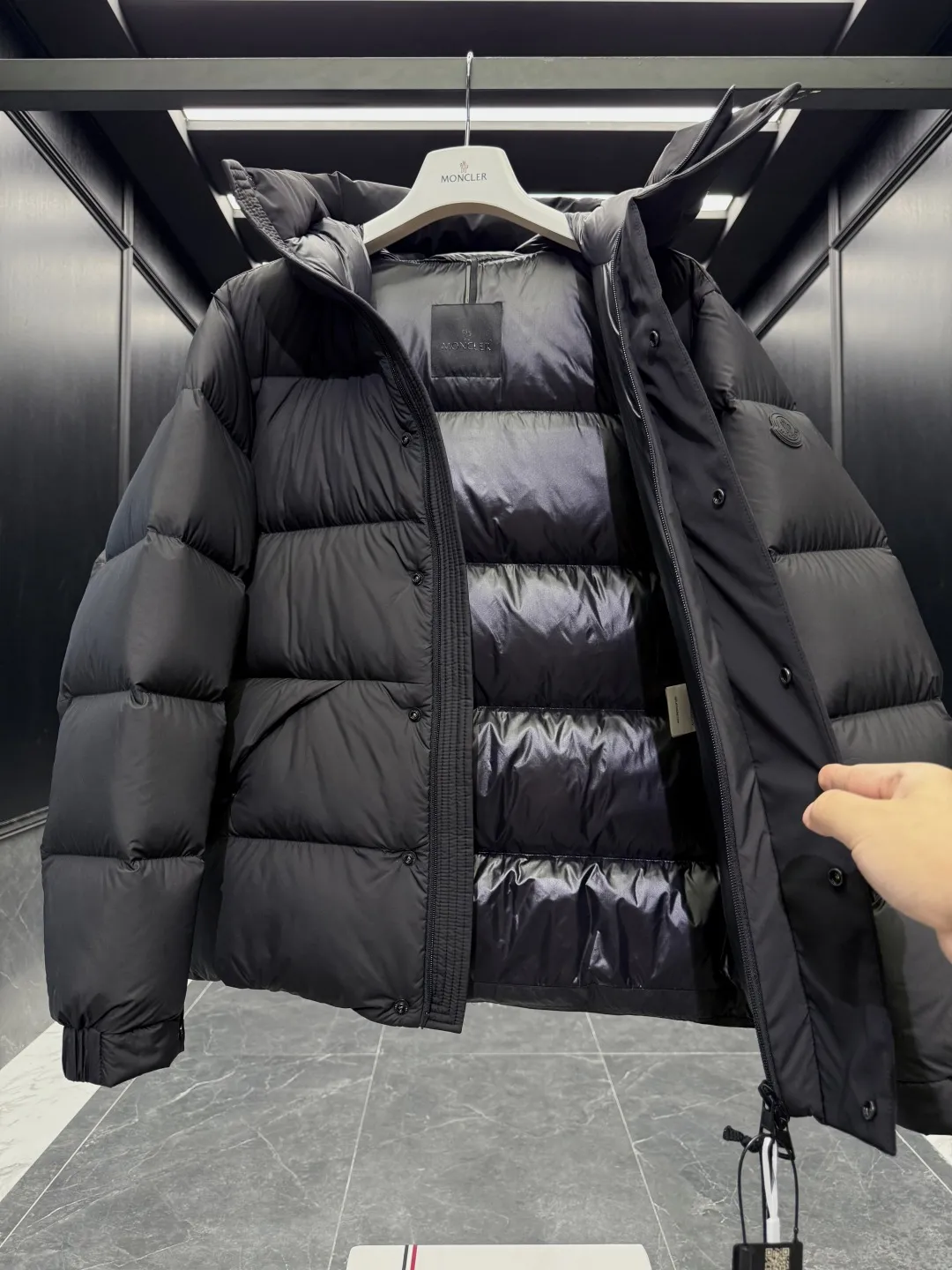 Moncler Madeira Down Jacket Black Short - Image 9