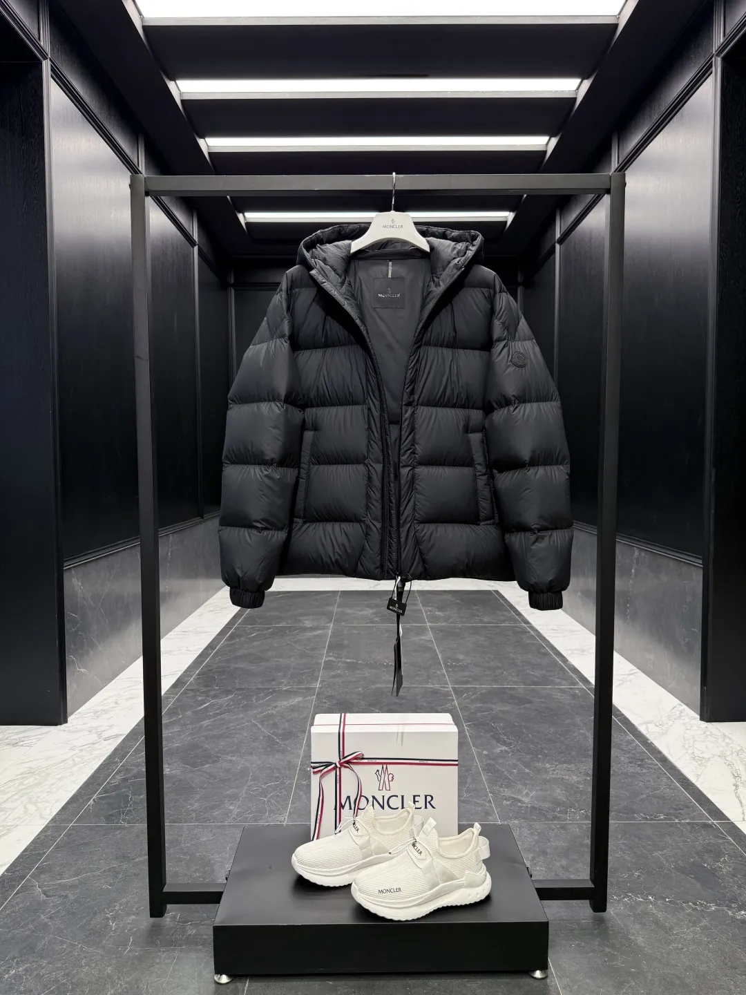 Moncler Matt Black 558 Down Jacket Black - Image 4