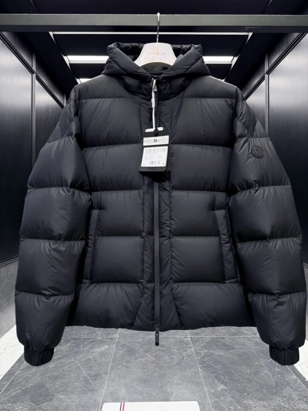 Moncler Matt Black 558 Down Jacket Black - Image 5