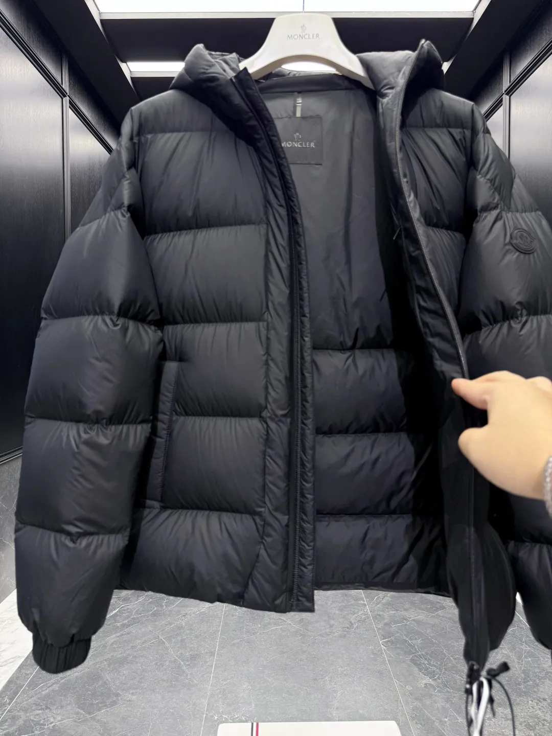 Moncler Matt Black 558 Down Jacket Black - Image 8