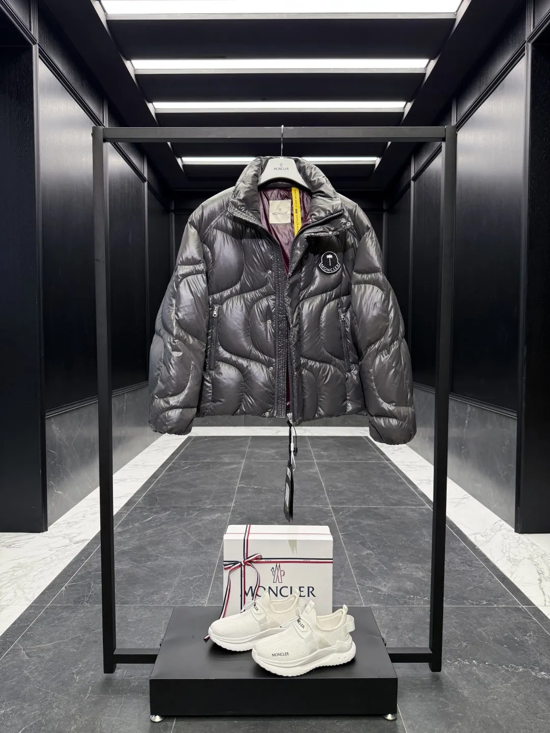 Moncler Palm Angels Haunani Puffer Jacket Black - Image 4