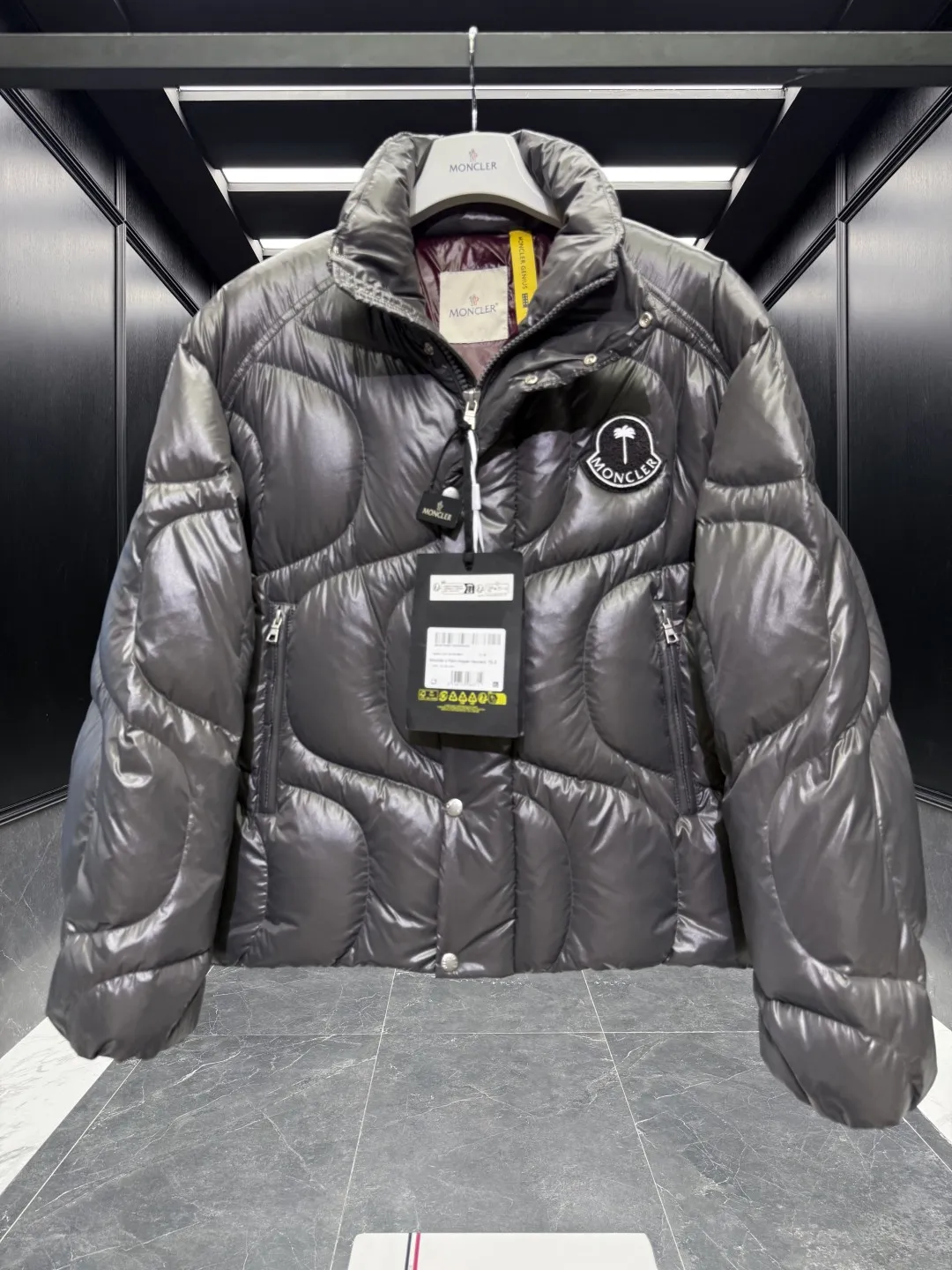 Moncler Palm Angels Haunani Puffer Jacket Black - Image 6