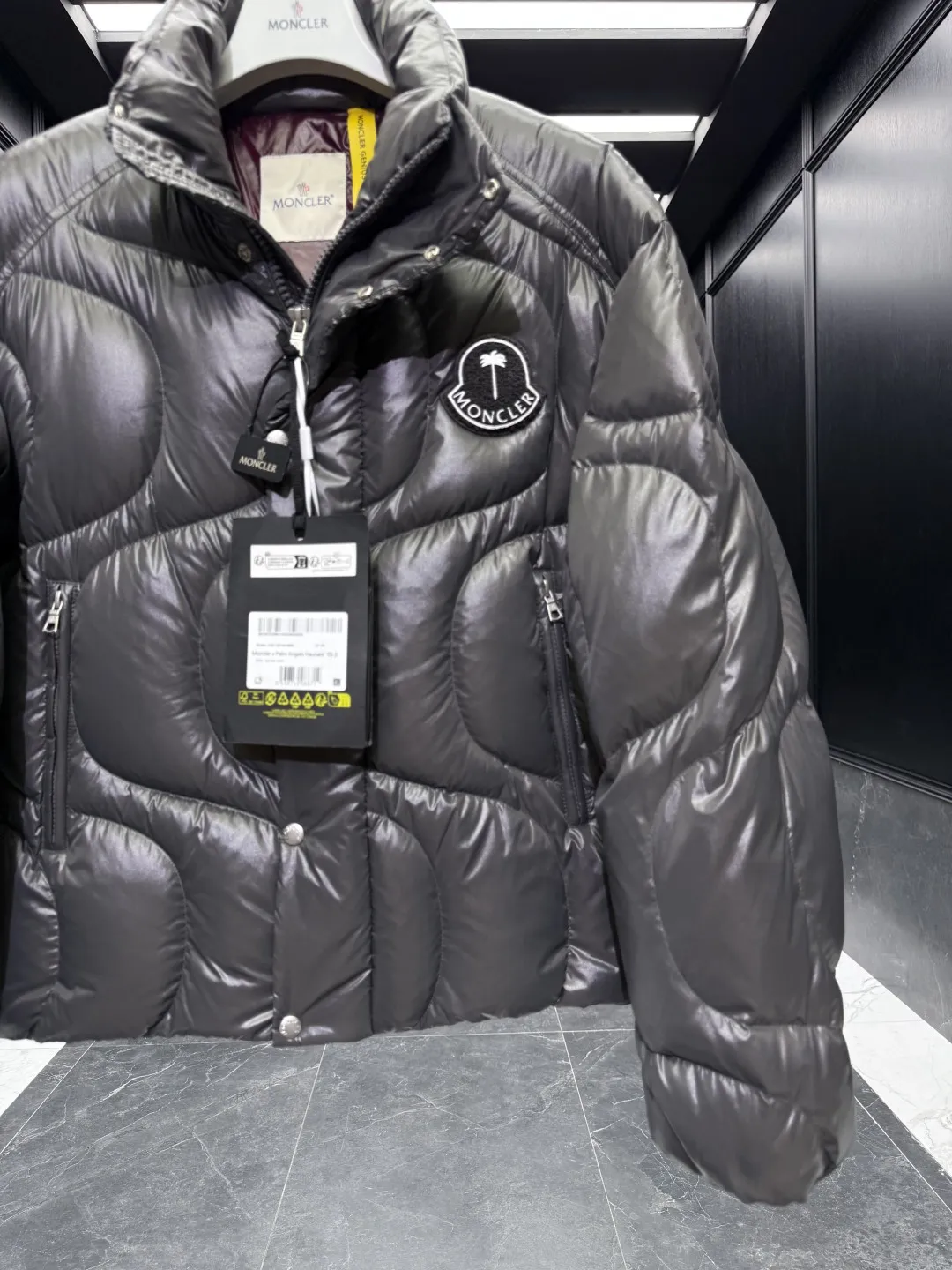 Moncler Palm Angels Haunani Puffer Jacket Black - Image 7