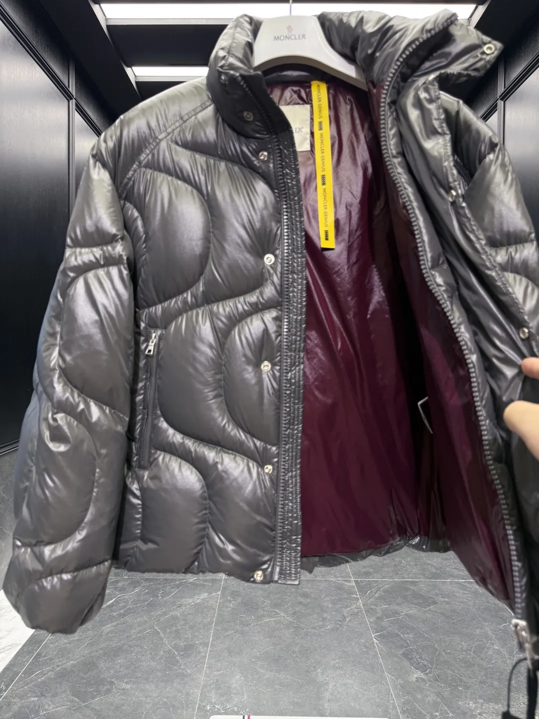 Moncler Palm Angels Haunani Puffer Jacket Black - Image 9
