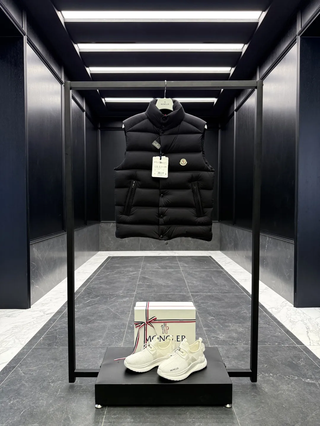 Moncler Tibb Vest Black Matte Finish