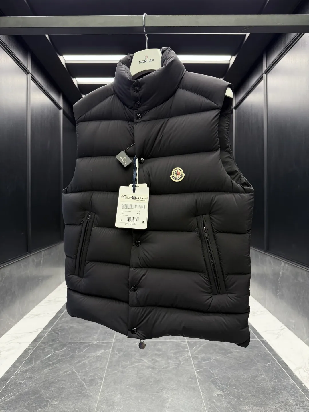 Moncler Tibb Vest Black Matte Finish - Image 5