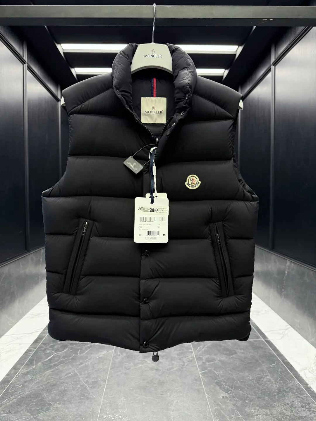 Moncler Tibb Vest Black Matte Finish - Image 8