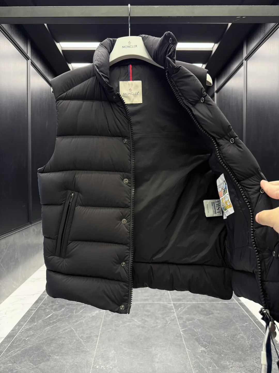 Moncler Tibb Vest Black Matte Finish - Image 9