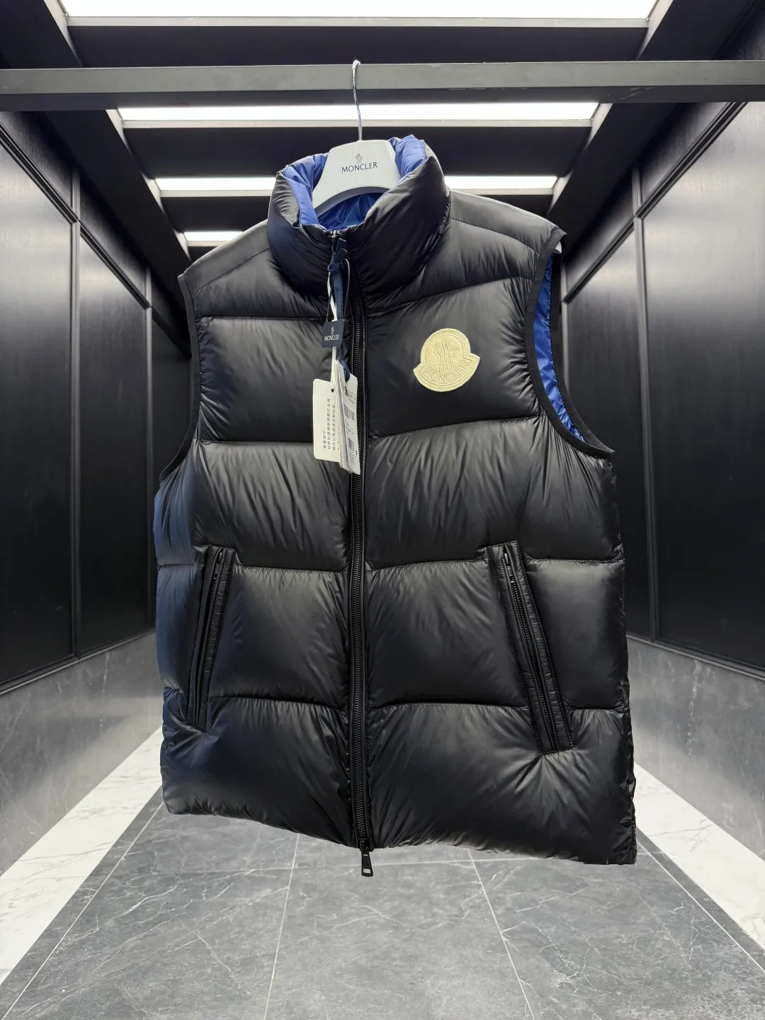 Moncler Sumido Vest Black Stand Collar - Image 8