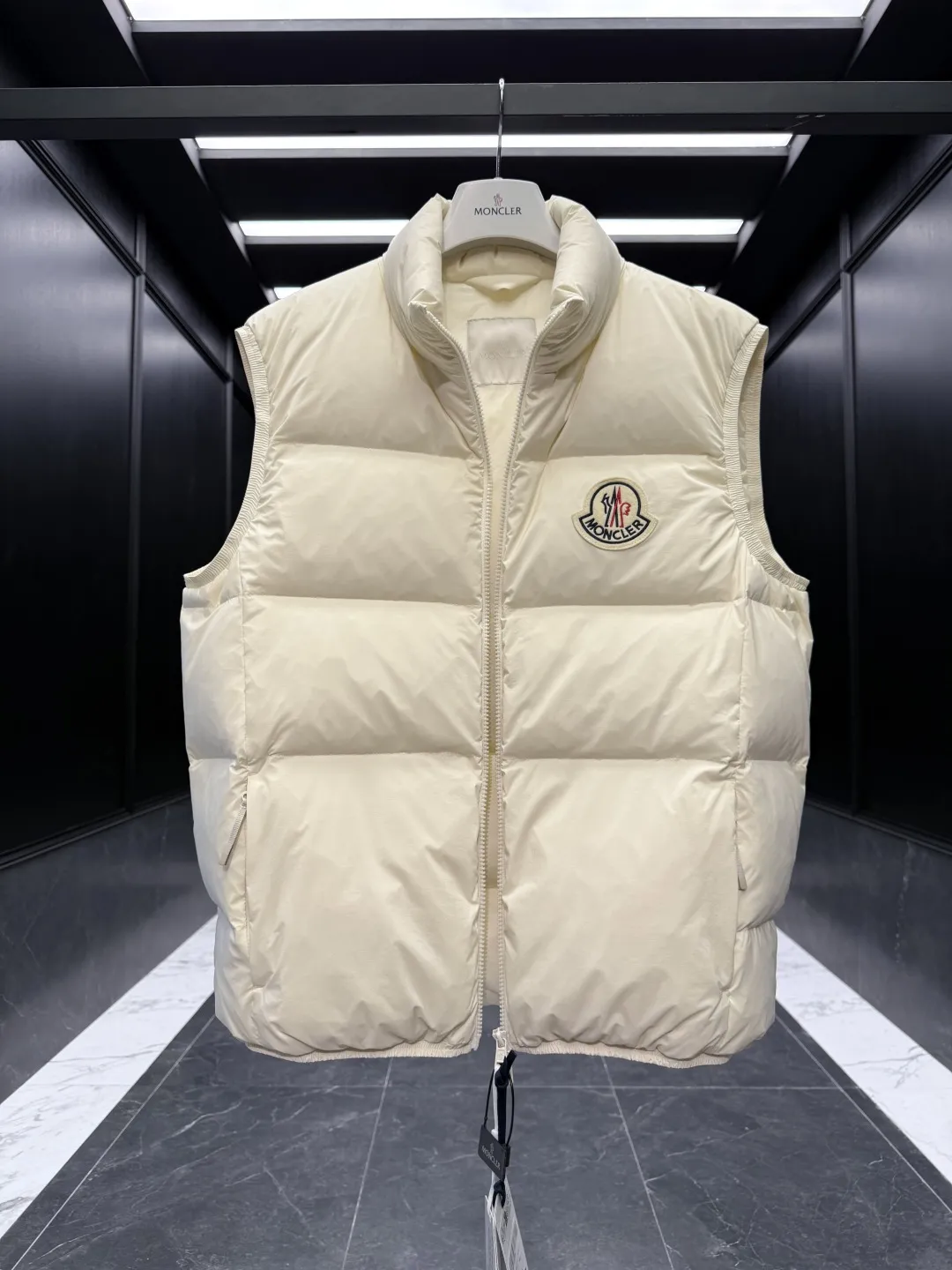 Moncler Almaz Down Vest Cream Quilted - Image 6