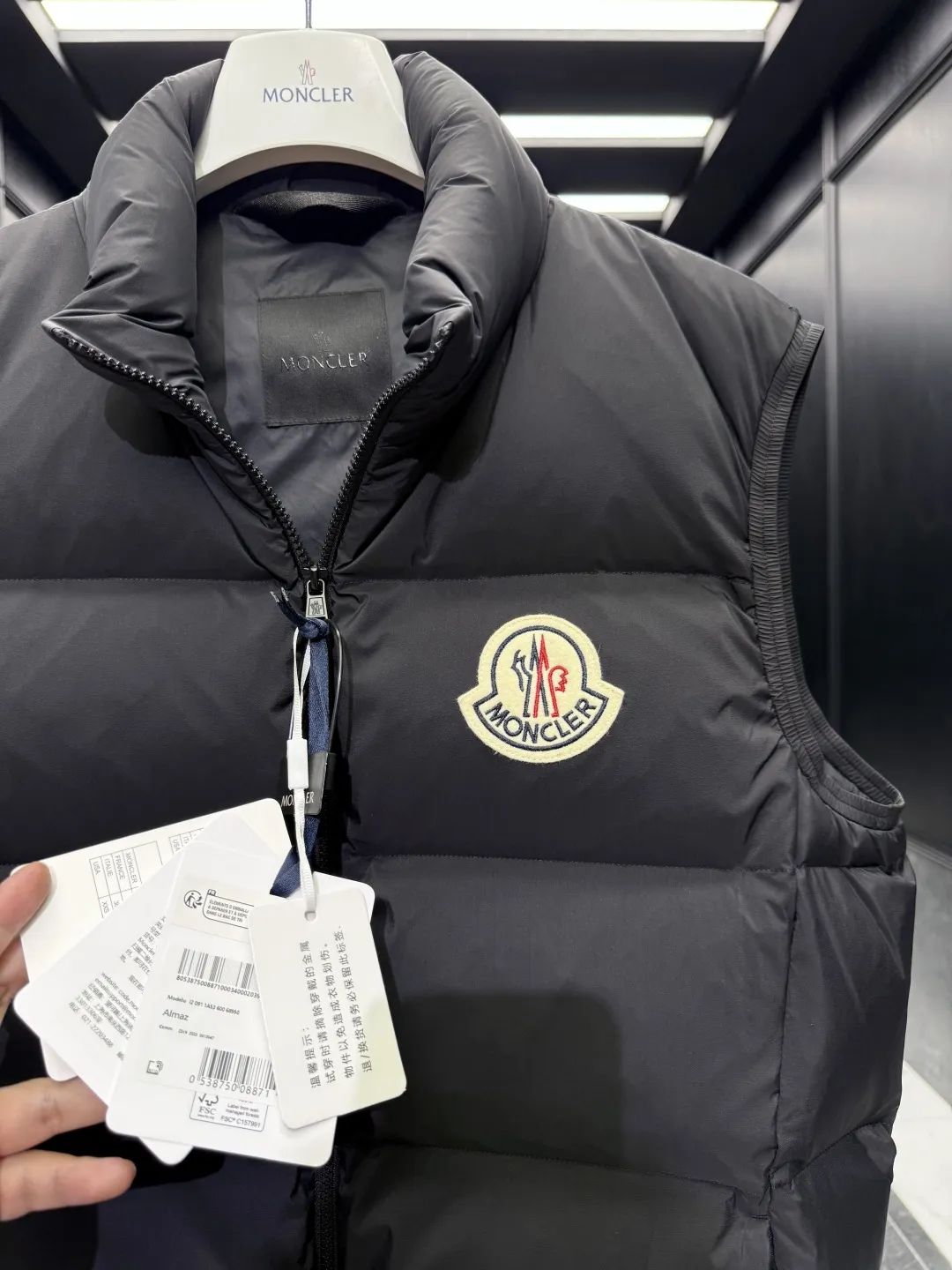 Moncler Almaz Vest Black Puffer Style - Image 7