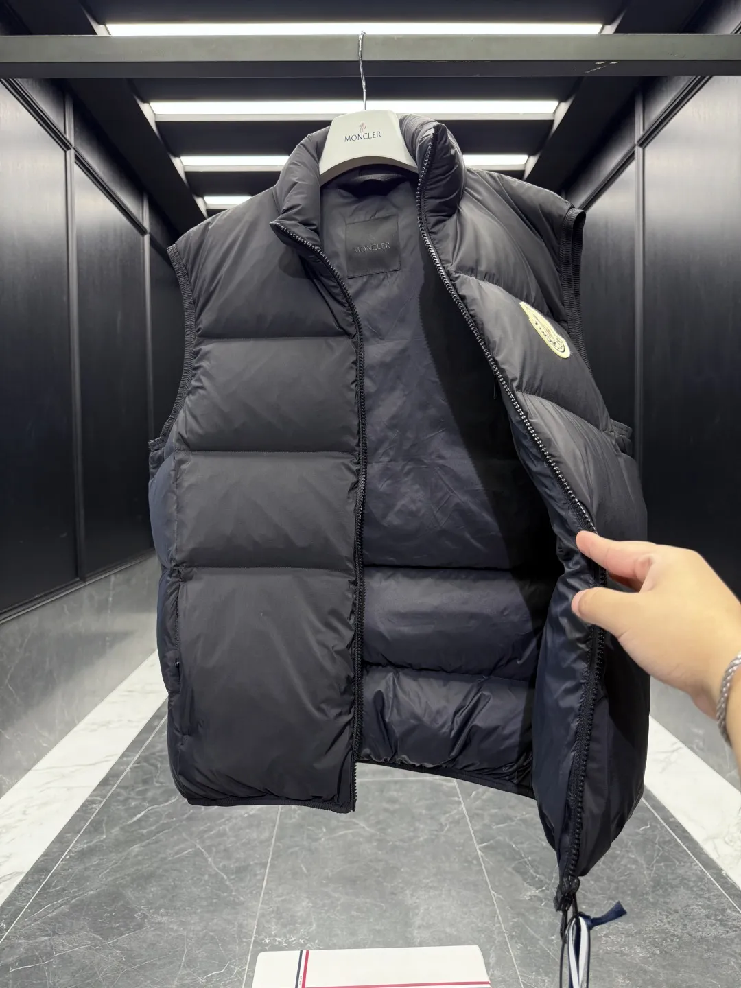 Moncler Almaz Vest Black Puffer Style - Image 8