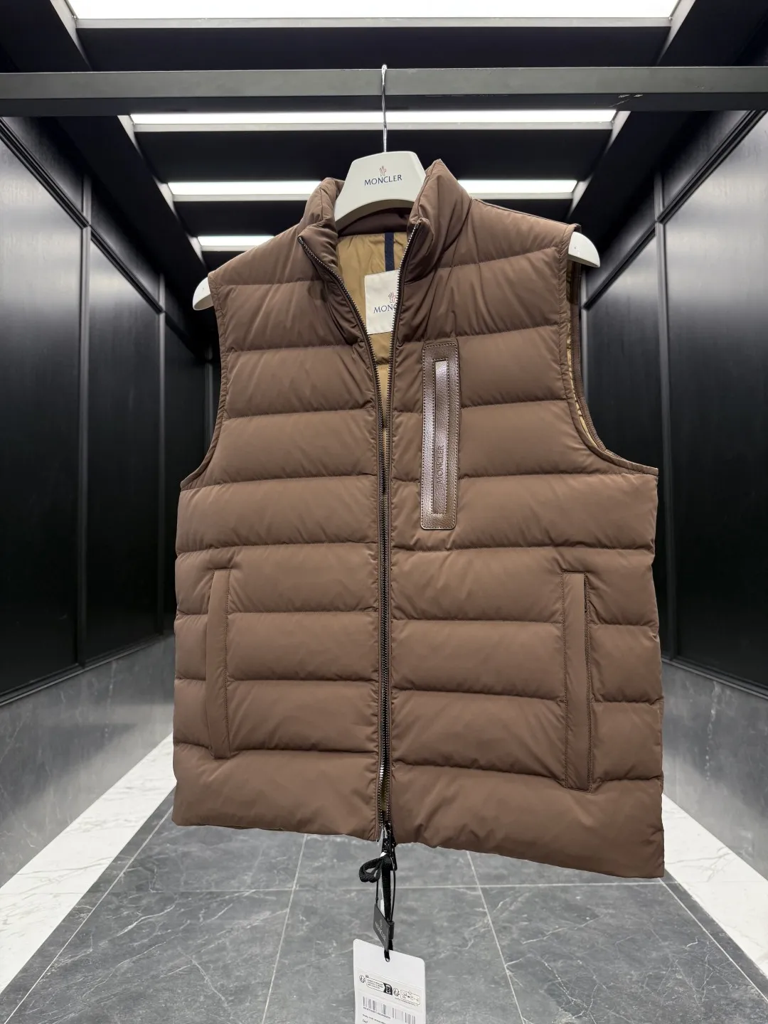 Moncler Giaf Vest Brown Matte Style - Image 8