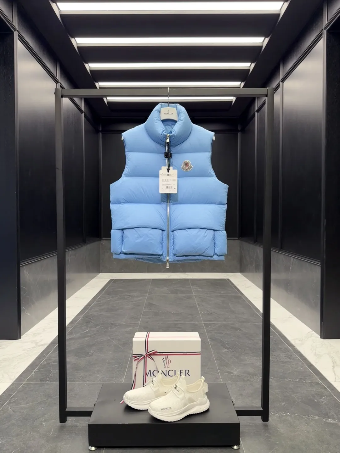 Moncler Christopher Raxxy Down Vest Light Blue