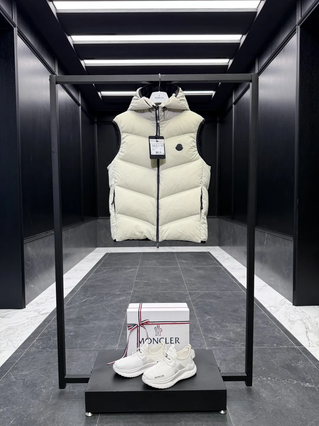 Moncler Guersac Down Vest Cream Quilted