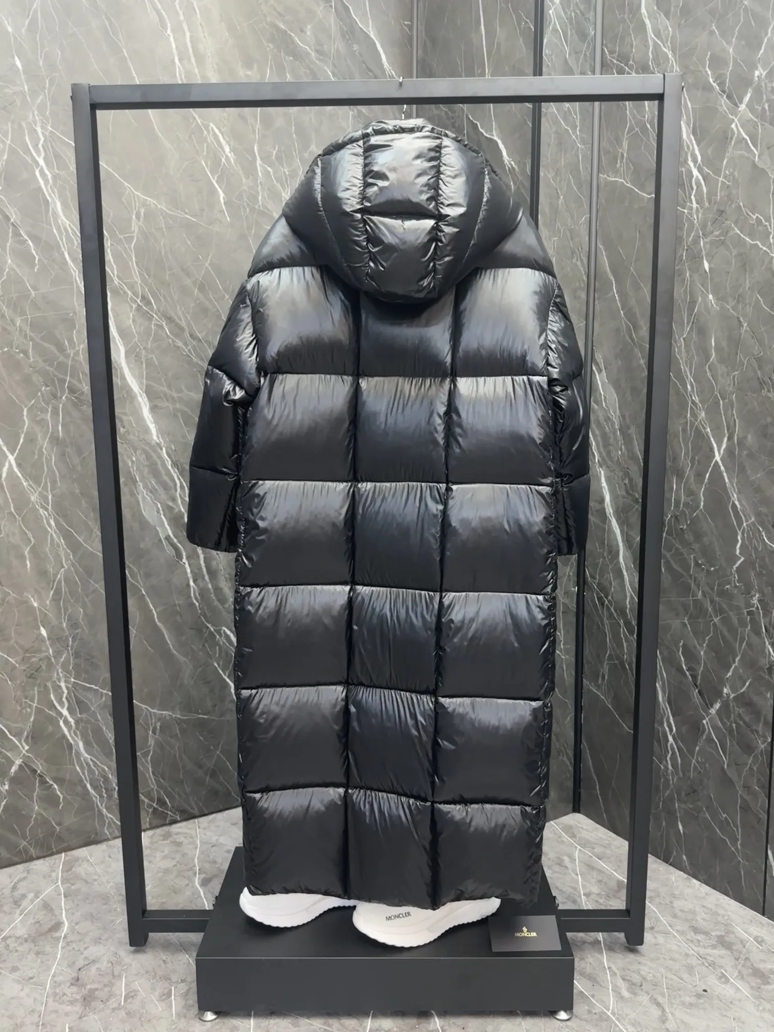 Moncler Parnaiba Long Down Jacket Black - Image 10
