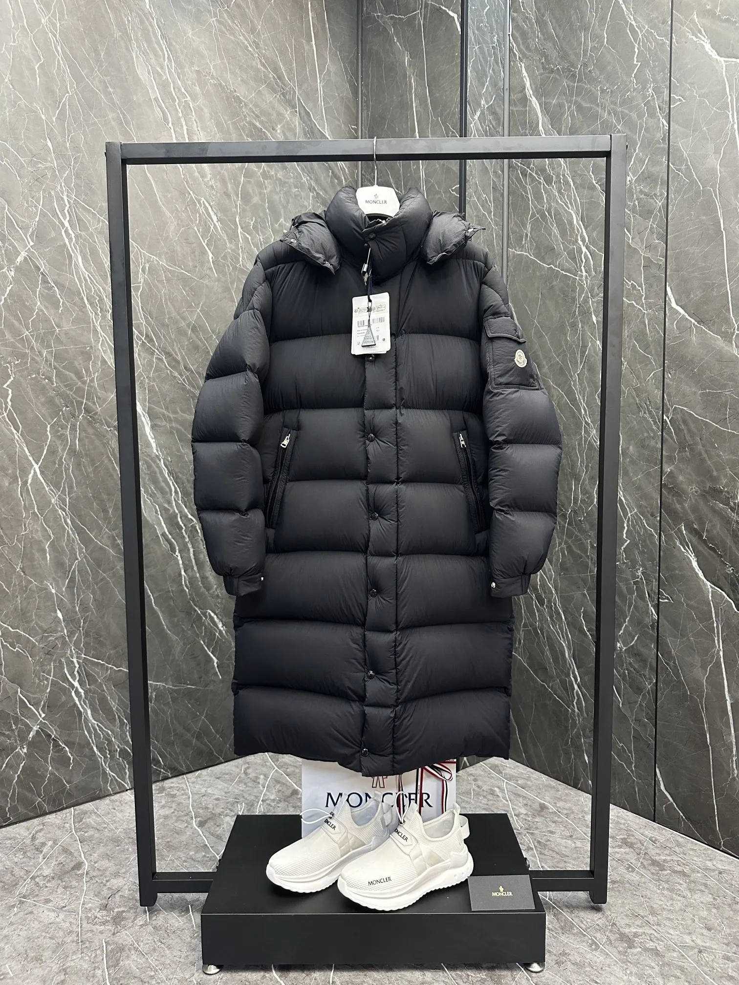 Moncler Maya Down Jacket Black Matte - Image 3