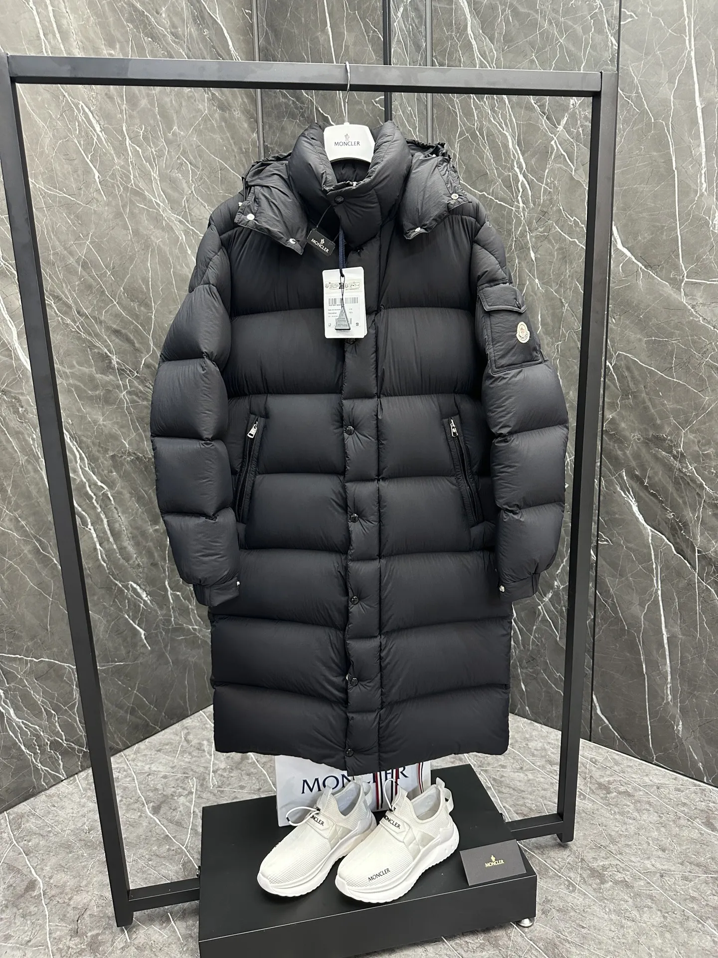 Moncler Maya Down Jacket Black Matte - Image 8
