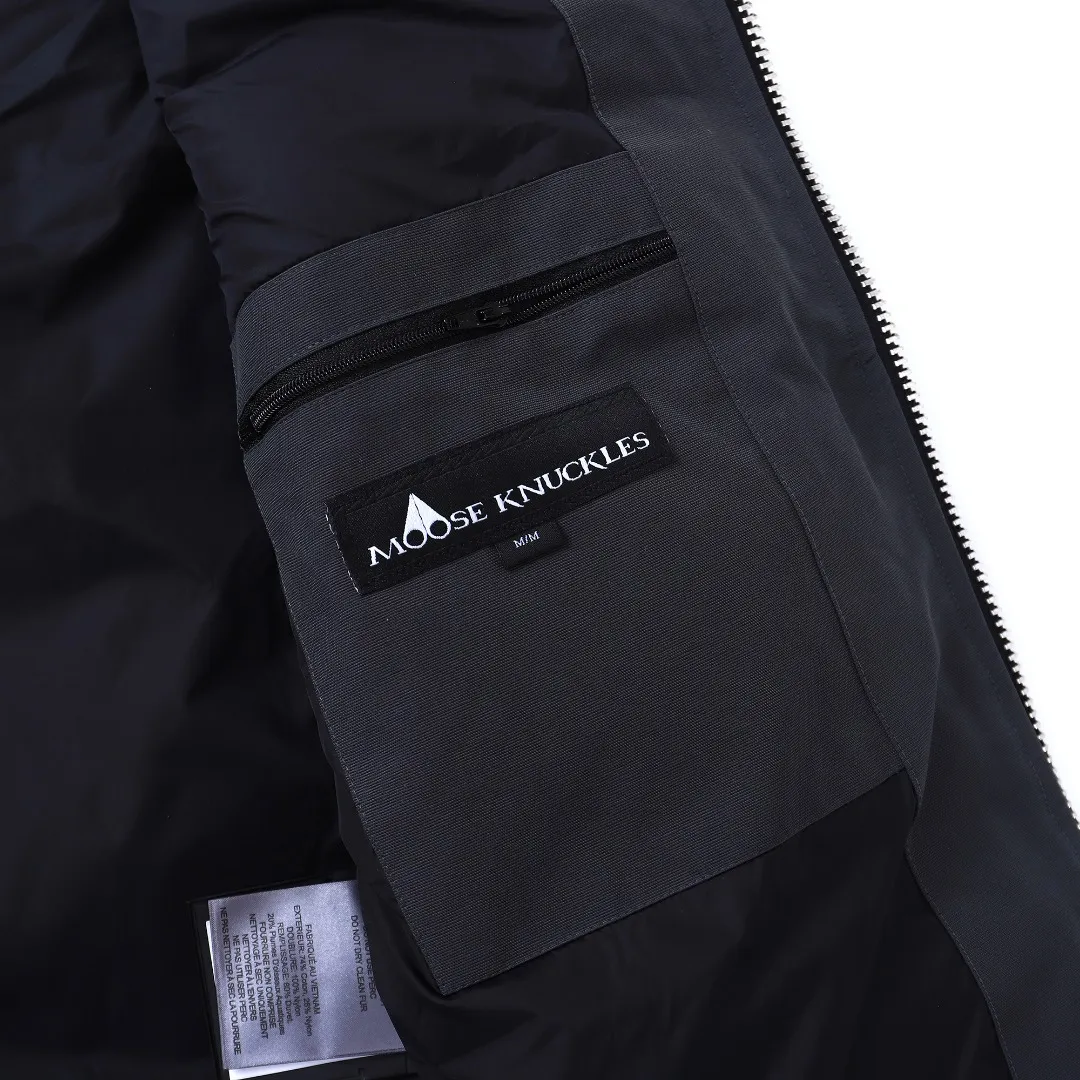 Moose Knuckles Vest Grey Quilted Style - Image 15