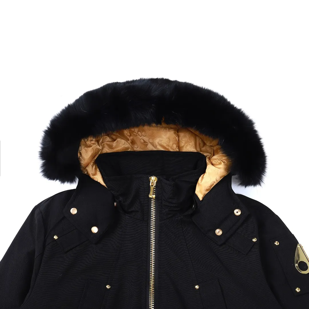 Moose Knuckles Gold Scissor Down Jacket Black - Image 15