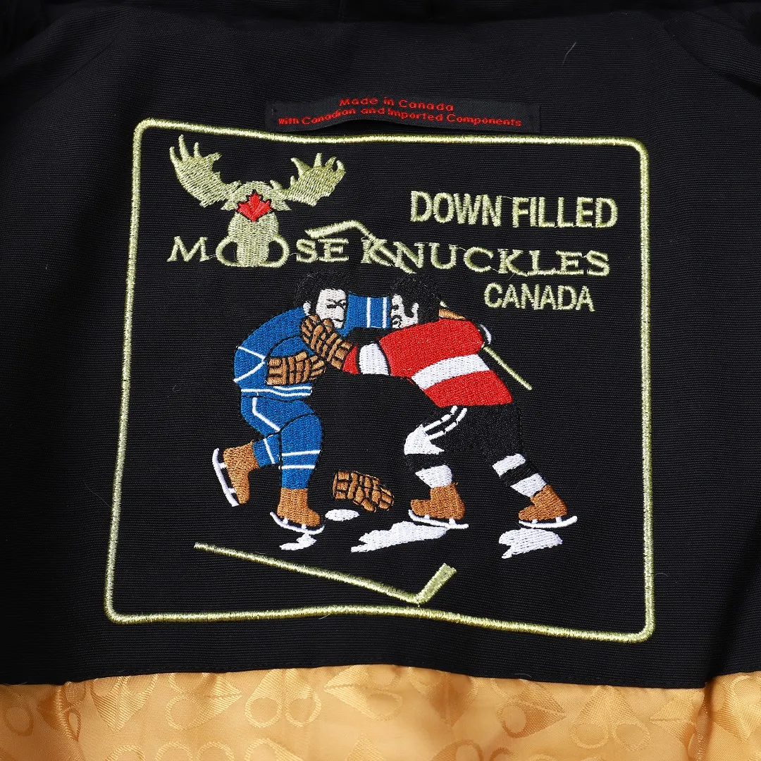 Moose Knuckles Gold Scissor Down Jacket Black - Image 16