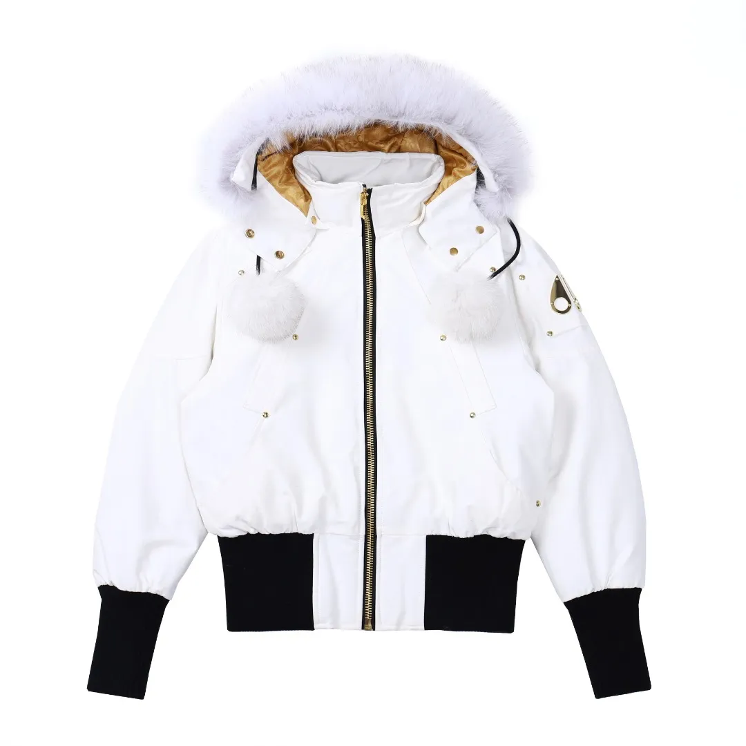 Moose Knuckles Gold Scissor Down Jacket White