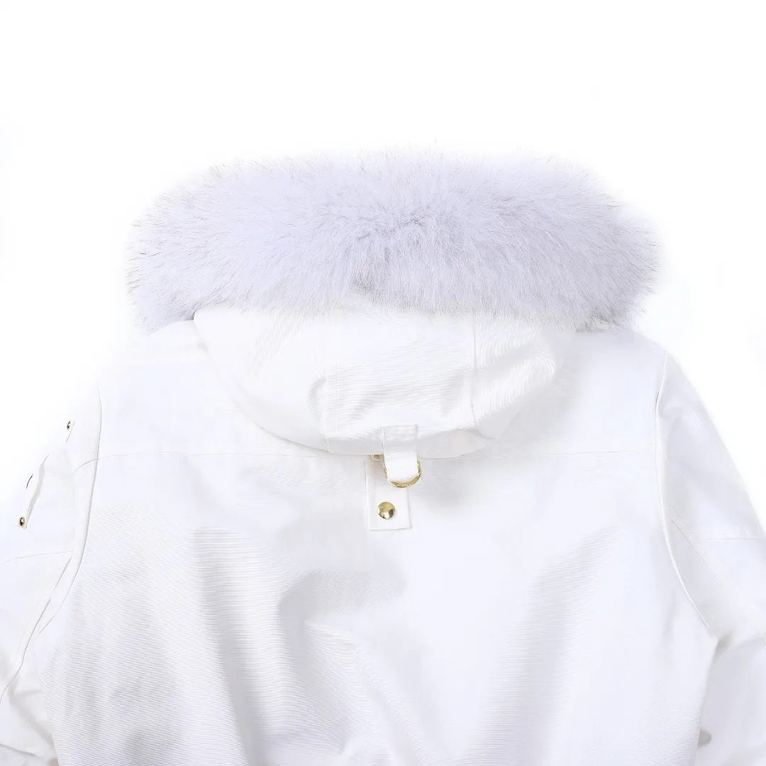 Moose Knuckles Gold Scissor Down Jacket White - Image 12