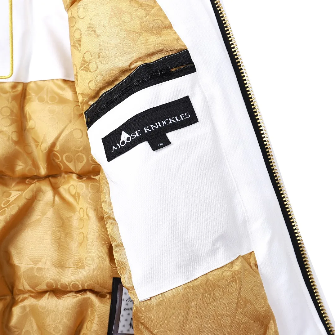 Moose Knuckles Gold Scissor Down Jacket White - Image 20