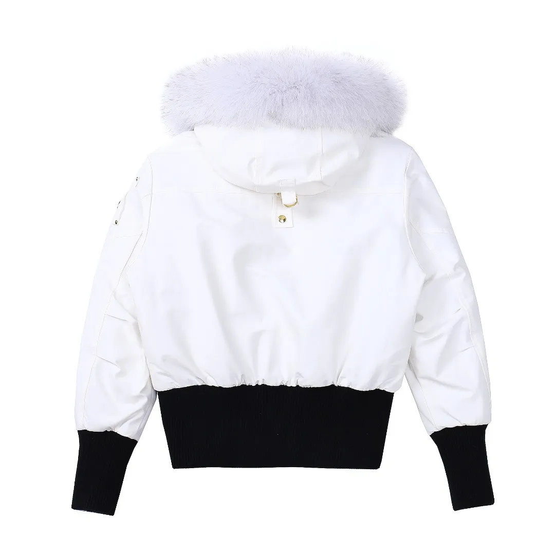 Moose Knuckles Gold Scissor Down Jacket White - Image 4