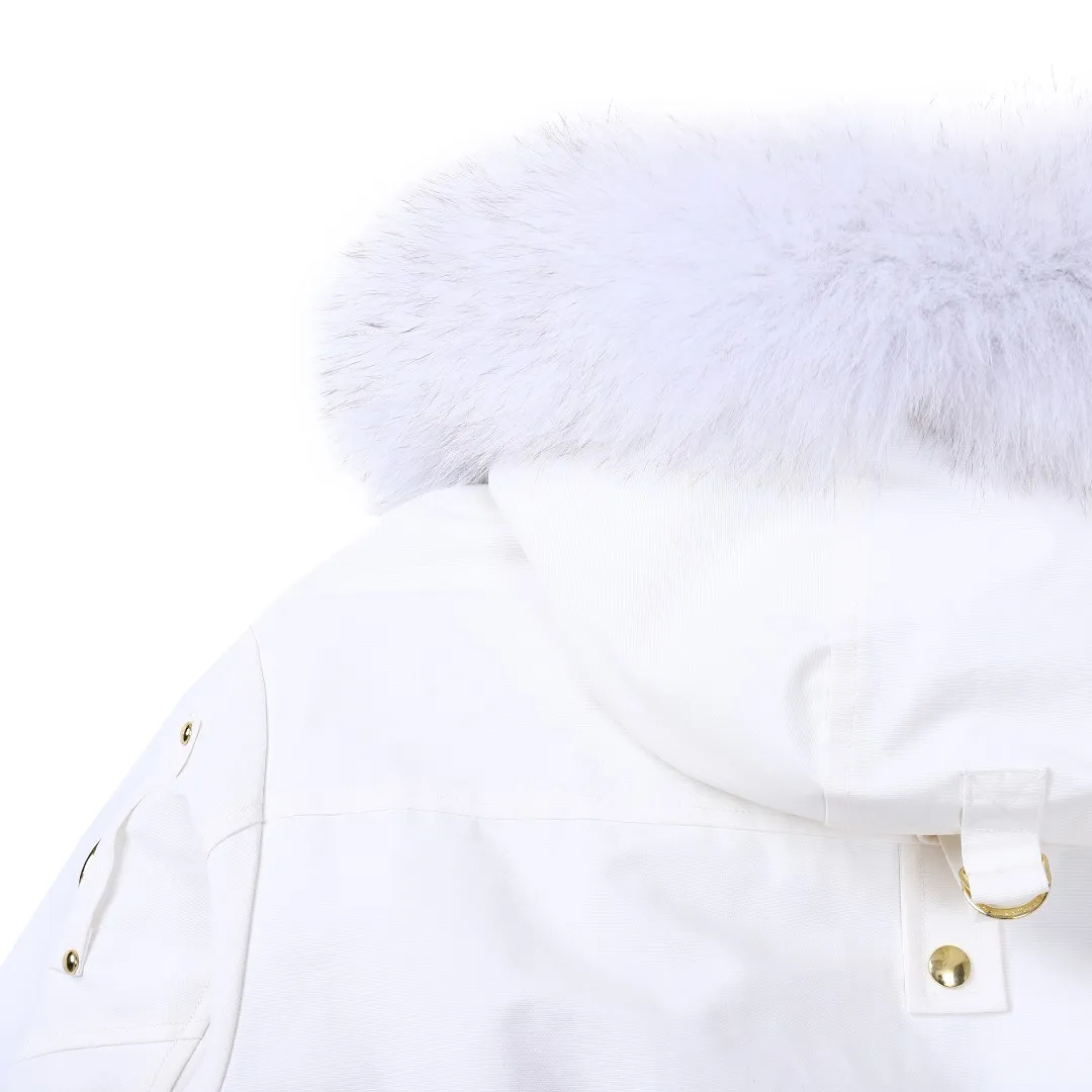 Moose Knuckles Gold Scissor Down Jacket White - Image 7