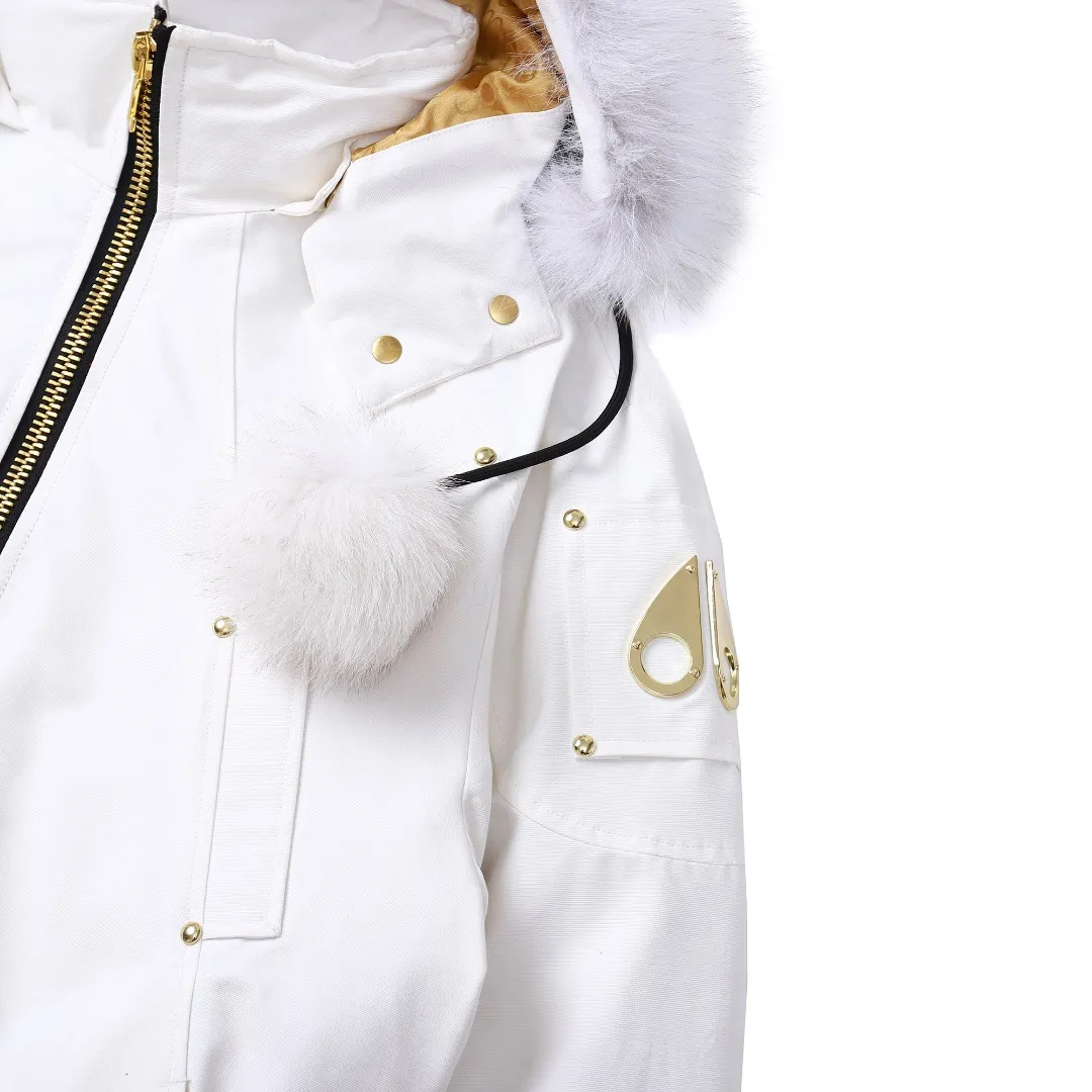 Moose Knuckles Gold Scissor Down Jacket White - Image 11