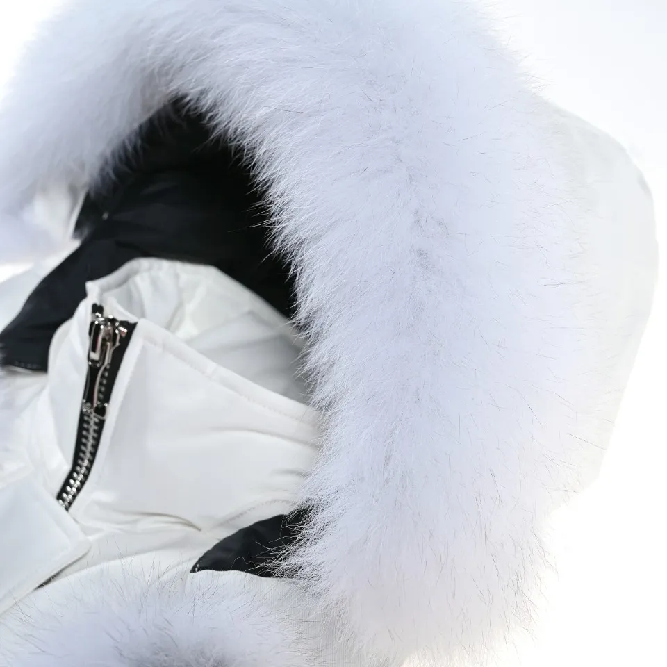 Moose Knuckles Classic Aviator Jacket White - Image 4