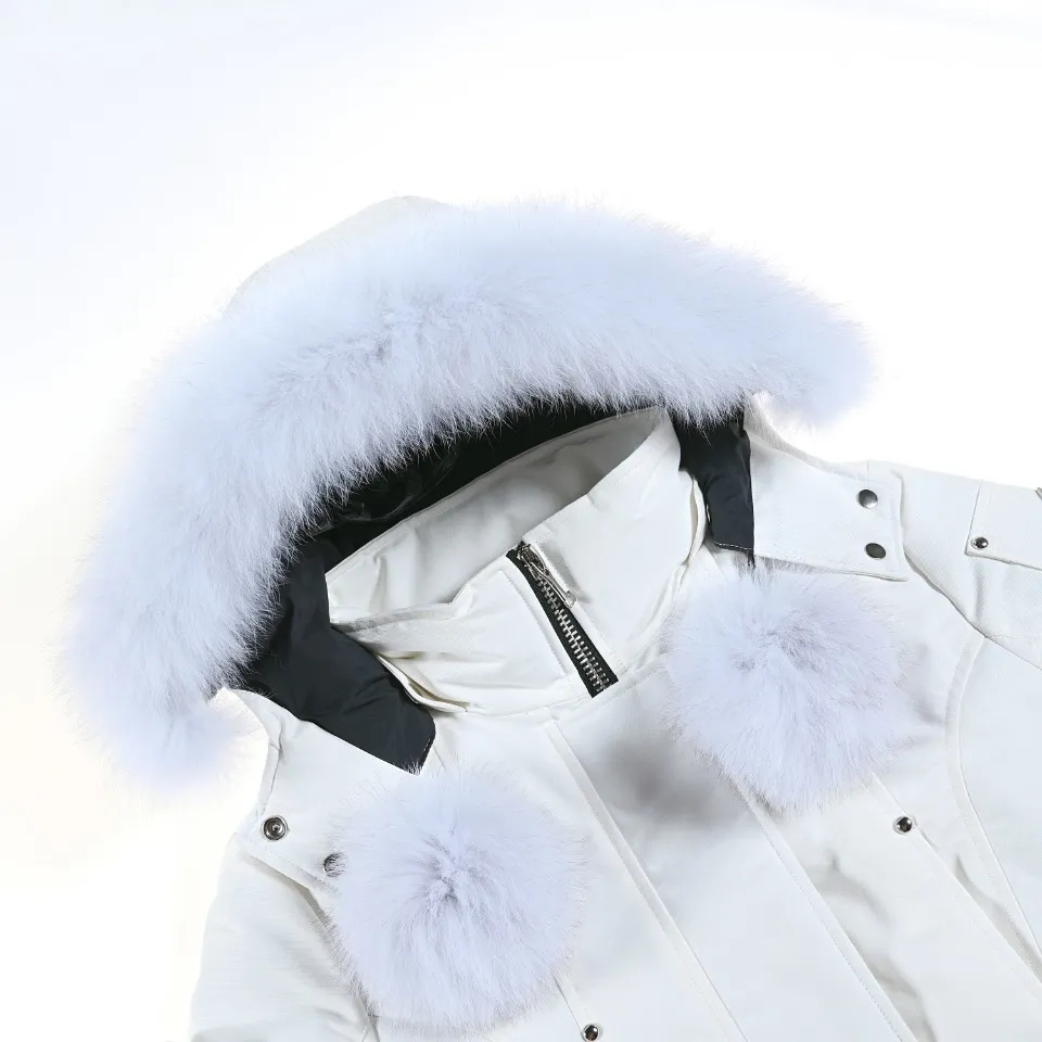 Moose Knuckles Classic Aviator Jacket White - Image 7