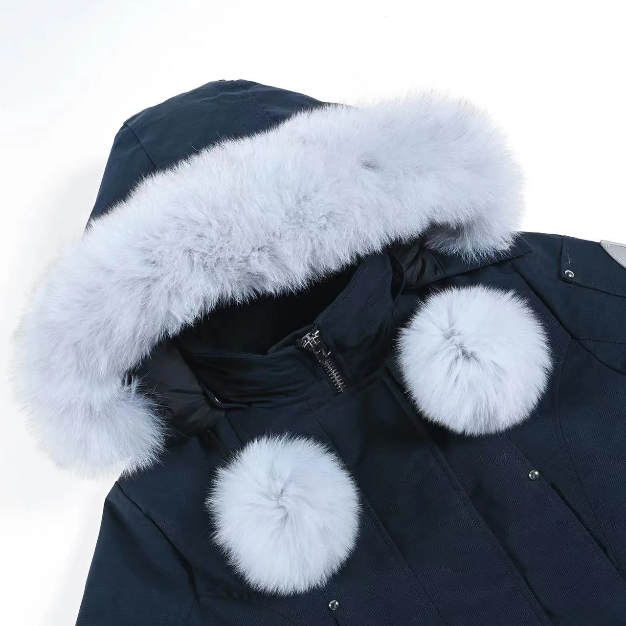 Moose Knuckles Classic Bomber Jacket Navy - Image 4