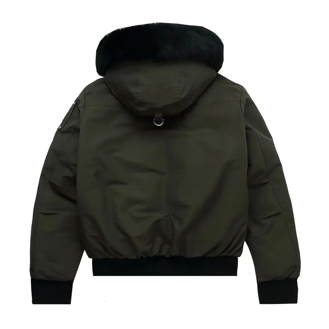Moose Knuckles Classic Bomber Jacket Olive - Image 4