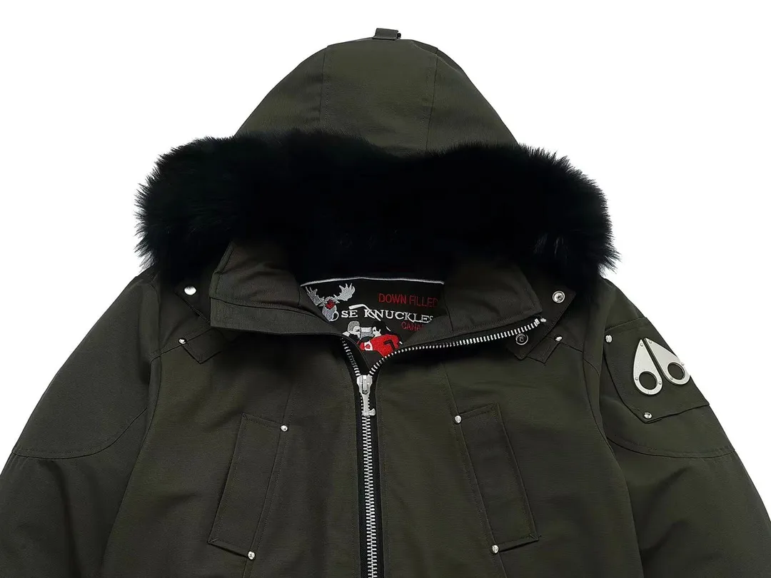 Moose Knuckles Classic Bomber Jacket Olive - Image 6