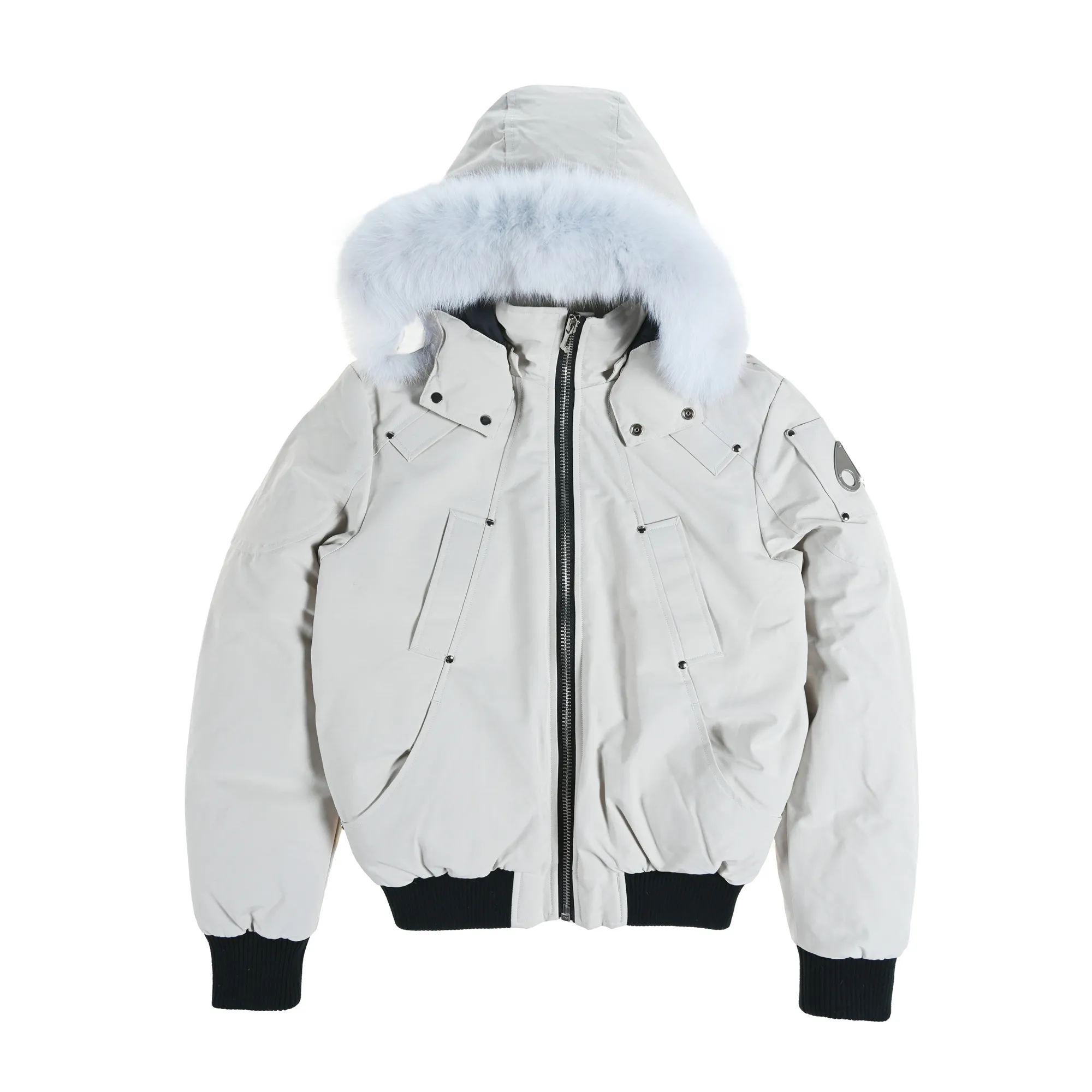 Moose Knuckles Classic Bomber Jacket White