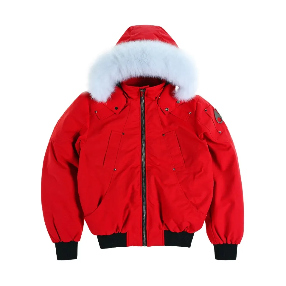 Moose Knuckles Classic Bomber Jacket Red