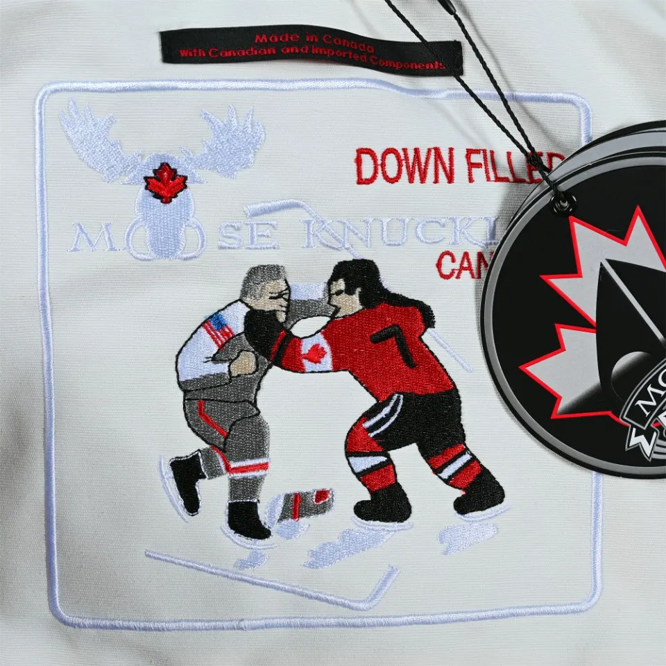 Moose Knuckles Classic Aviator Jacket White - Image 5