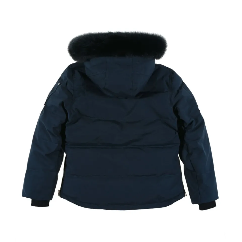 Moose Knuckles Classic Bomber Jacket Navy - Image 3