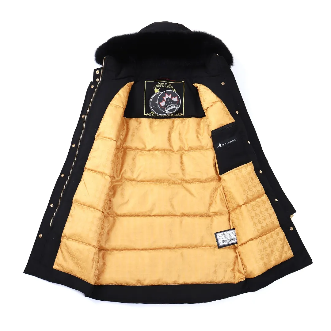 Moose Knuckles Gold Scissor Down Jacket Black - Image 3