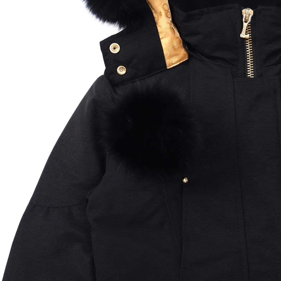 Moose Knuckles Gold Scissor Down Jacket Black - Image 19