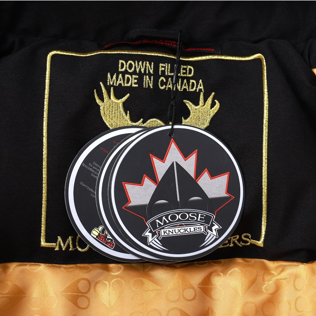 Moose Knuckles Gold Scissor Down Jacket Black - Image 21