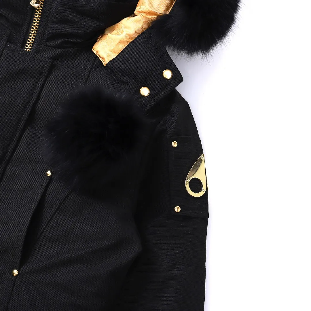 Moose Knuckles Gold Scissor Down Jacket Black - Image 6