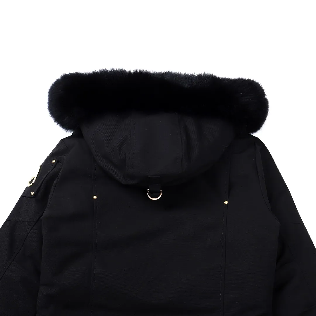 Moose Knuckles Gold Scissor Down Jacket Black - Image 7