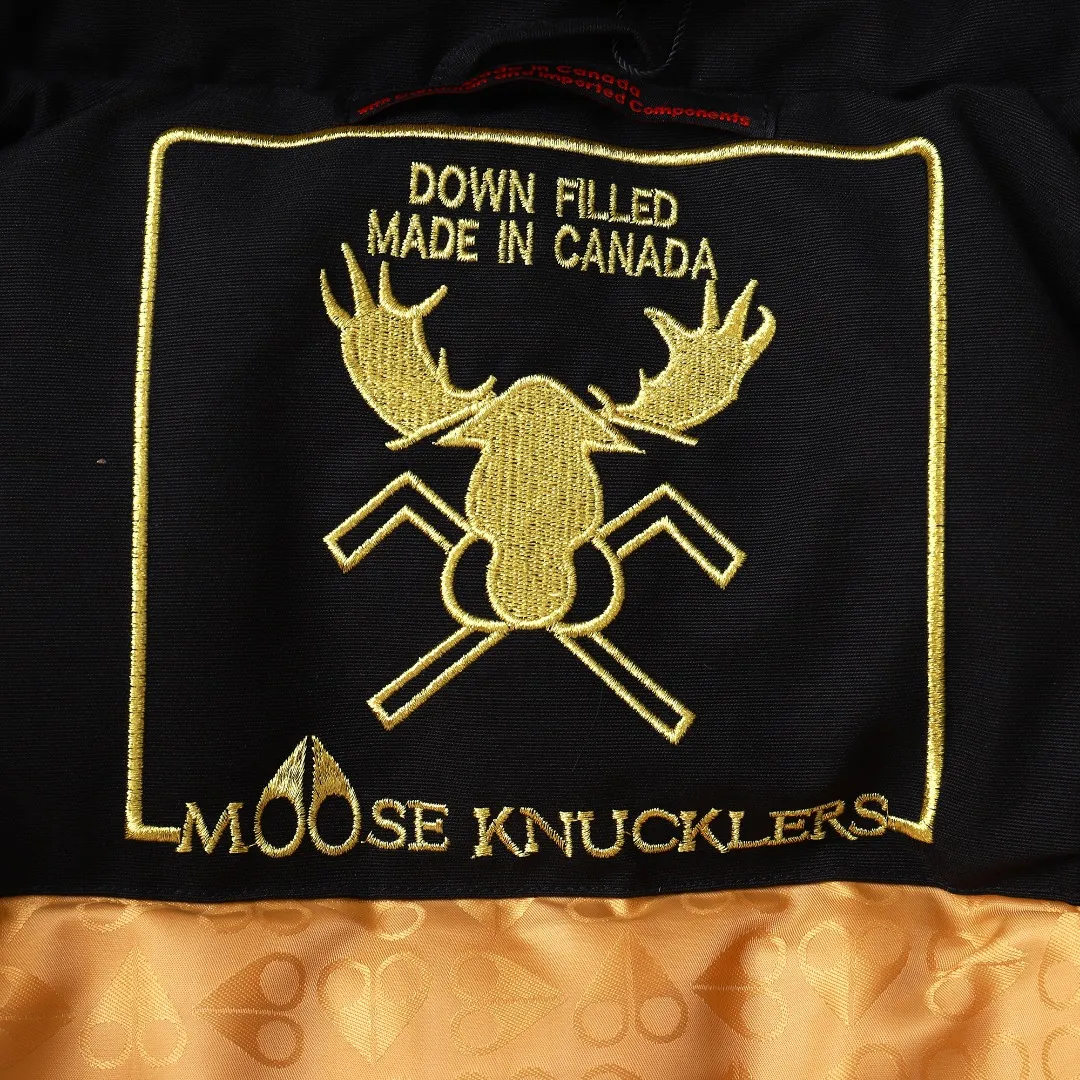 Moose Knuckles Gold Scissor Down Jacket Black - Image 9