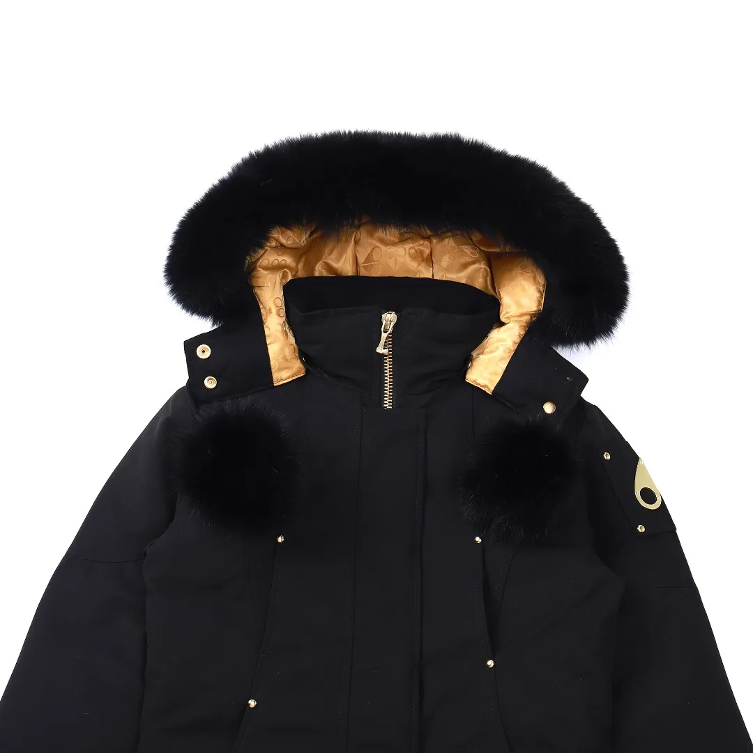 Moose Knuckles Gold Scissor Down Jacket Black - Image 10