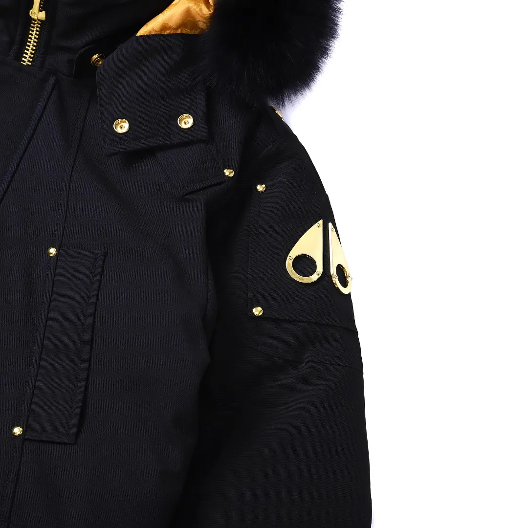 Moose Knuckles 01 Gold Scissor Down Jacket Black - Image 15